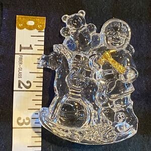 Waterford Marquis Crystal Elves Making Toys Santa Claus Coming Town Paperweight